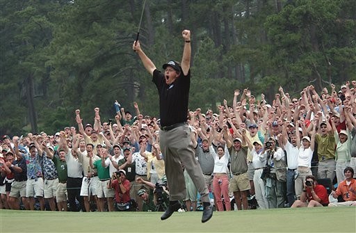 Phil Mickelson birdied the final hole to win the 2004 Masters.