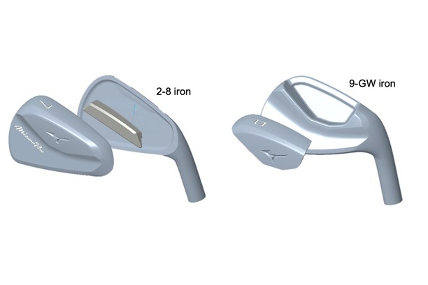 A CAD graphic showing how the Mizuno Pro 245 iron is constructed