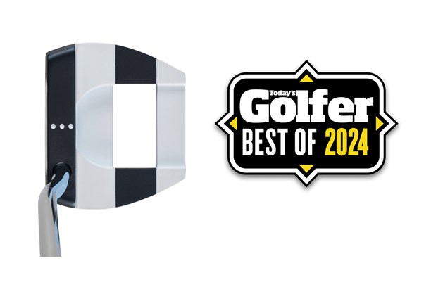 The Odyssey AI-One Jailbird Mini DB Putter with a Today's Golfer Best of 2204 badge