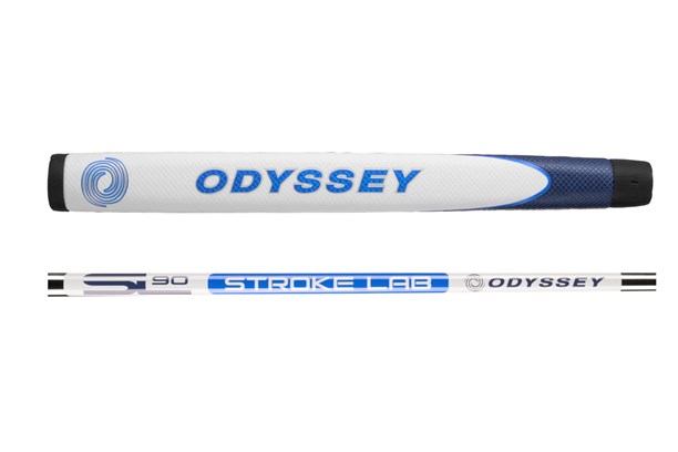 A close up of the Odyssey Ai-One Stroke Lab putter shaft and grip