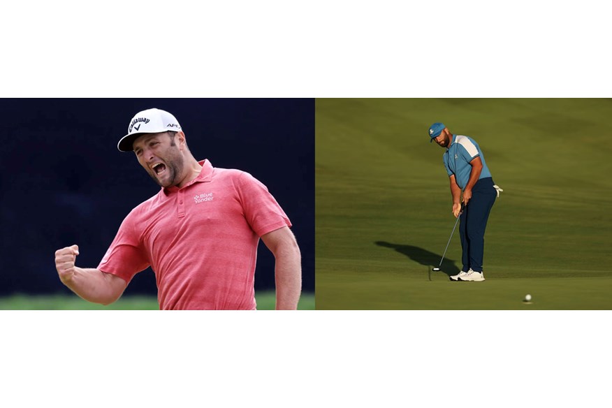 Jon Rahm using an Odyssey Ai-One Rossie S putter at the Ryder Cup