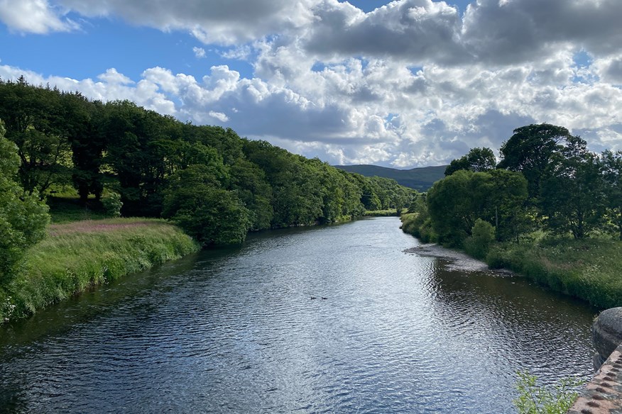 The golf course at Macdonald Cardrona weaves its way around the River Tweed