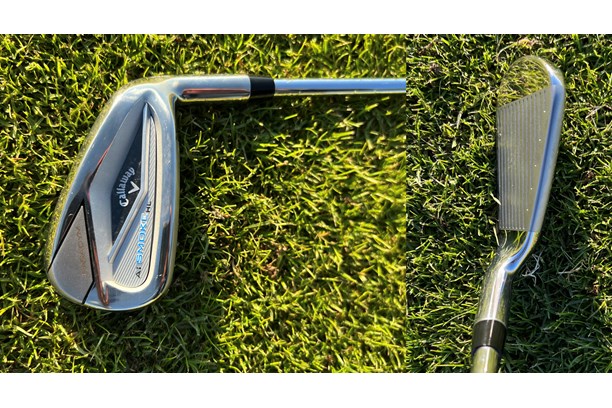 The Callaway Paradym AI-Smoke HL iron in the play position