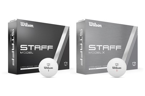 The packaging of both the Wilson Staff Model and Staff Model X golf balls