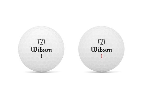 A close up of the dimple pattern of the Wilson Staff Model golf ball family