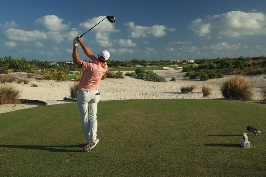 Scottie Scheffler competing on the Albany Golf Course, Bahamas.