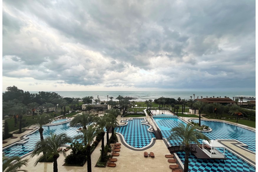 A sea view from the room at Kempinski Hotel, Belek