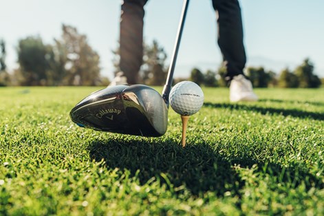 Teeing up the 2024 Callaway Chrome Tour Golf Ball.