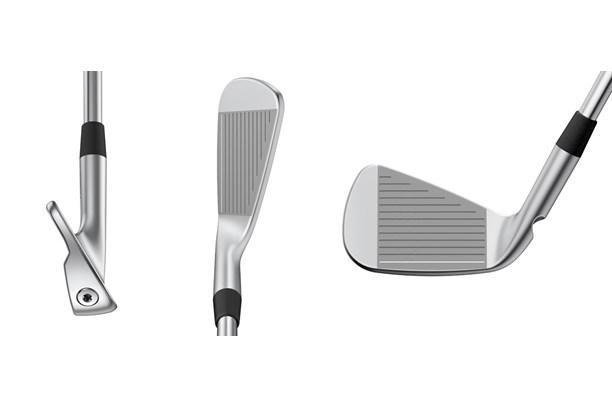 The Ping Blueprint T iron at address and showing the hosel offset