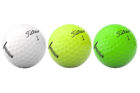 Titleist Tour Soft golf balls are available in three color options - white, yellow, and green