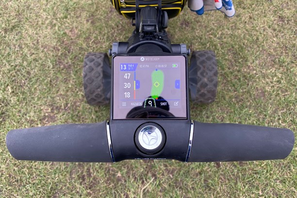 Motocaddy M7 GPS Remote Electric Trolley GPS display