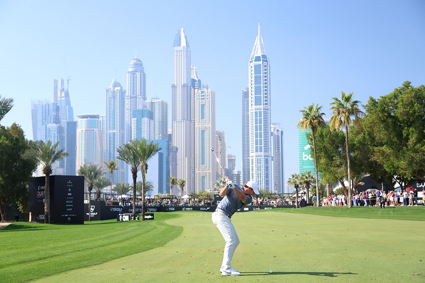 Rory McIlroy at the Dubai Desert Classic