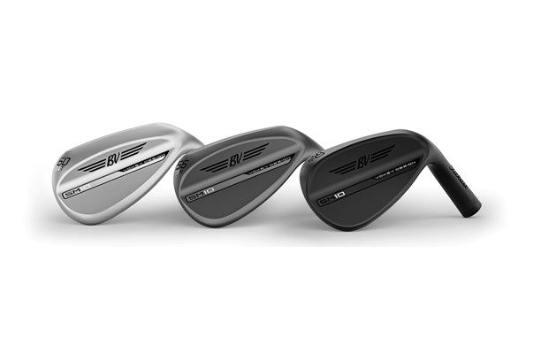 The detail and shaping of the back of the Titleist Vokey Design SM10 wedge heads