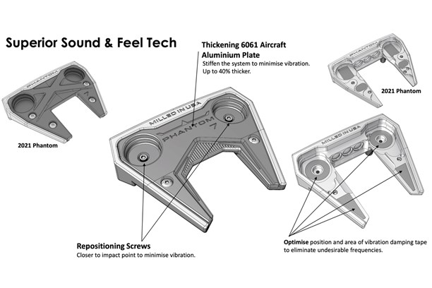 CAD drawings showing how the sound and feel have been improved 