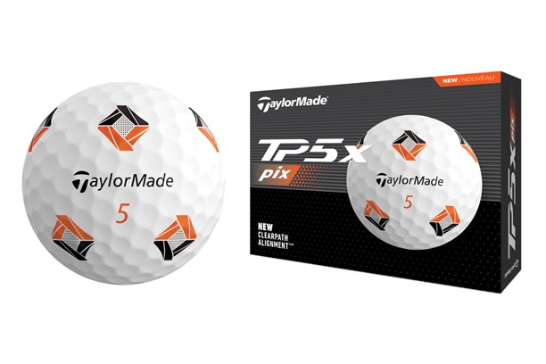 The TaylorMade TP5x Pix golf ball packaging