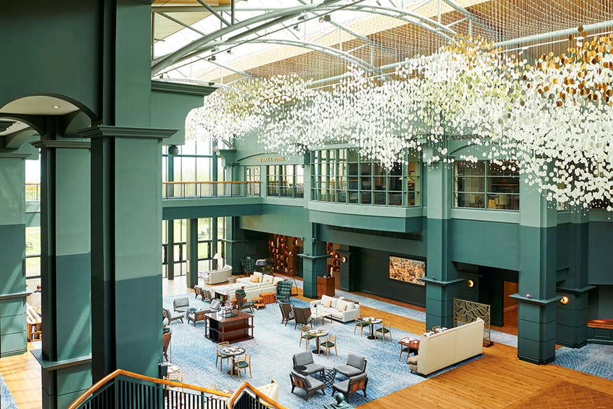 The atrium at Fairmont St Andrew is the main meeting point.