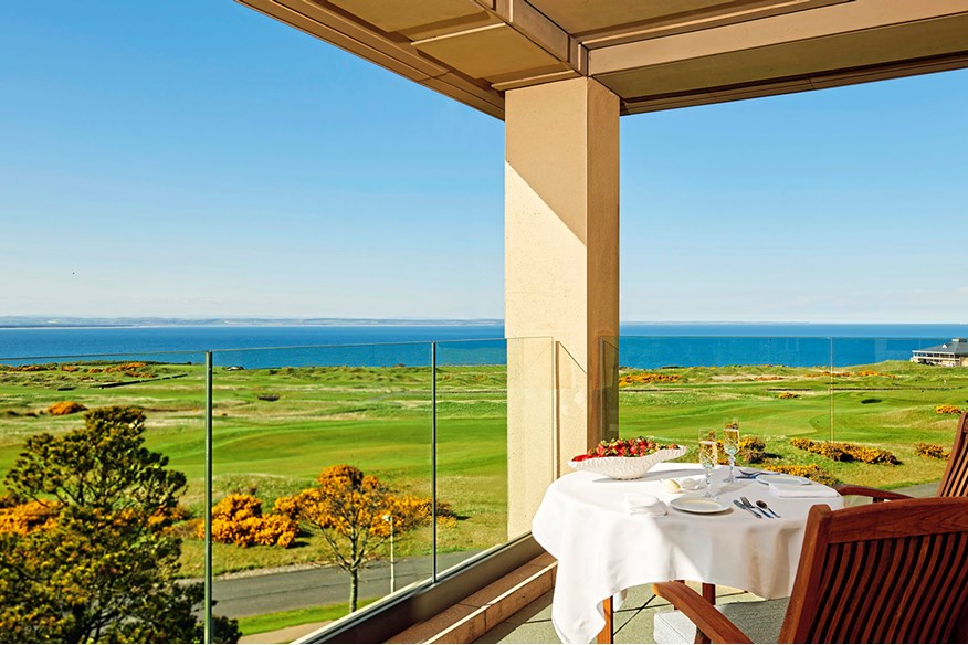 The clubhouse offers incredible views of the two courses and the university town.