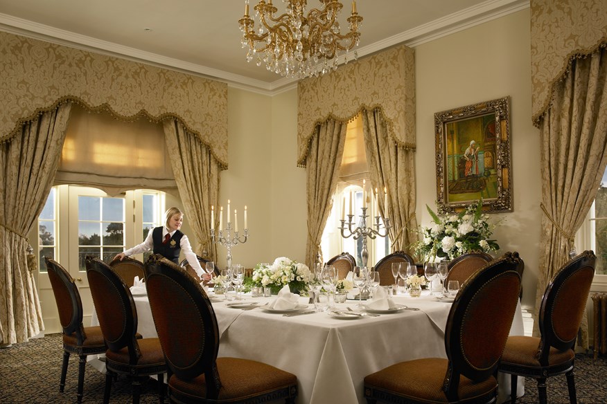 Private dining at Trump International, Scotland.