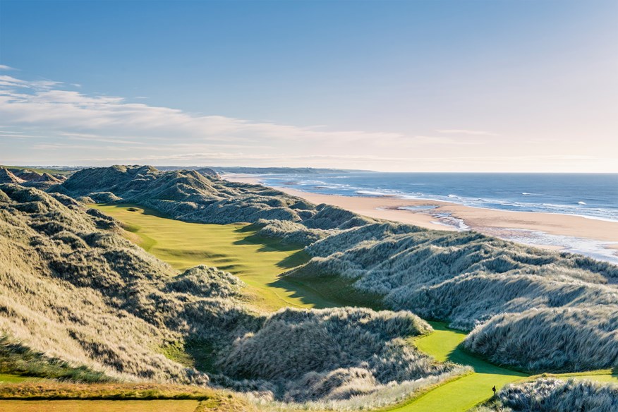 The 14th hole at Trump International, Scotland.