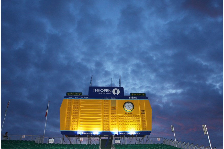 The yellow scoreboards at The Open are one of golf's iconic images