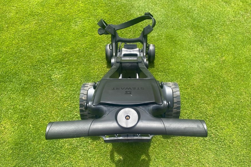 Stewart Golf Vertx Remote Electric Golf Cart handlebar and control panel