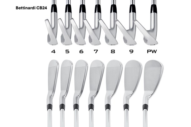 How the Bettinardi CB24 irons look at address and from the toe