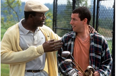 Carl Weathers and Adam Sandler in the original Happy Gilmore film in 1996.