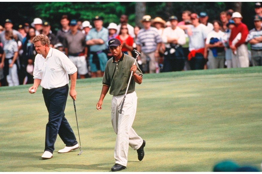 Colin Montgomerie had a front row seat for Tiger's victory at the 1997 Masters.