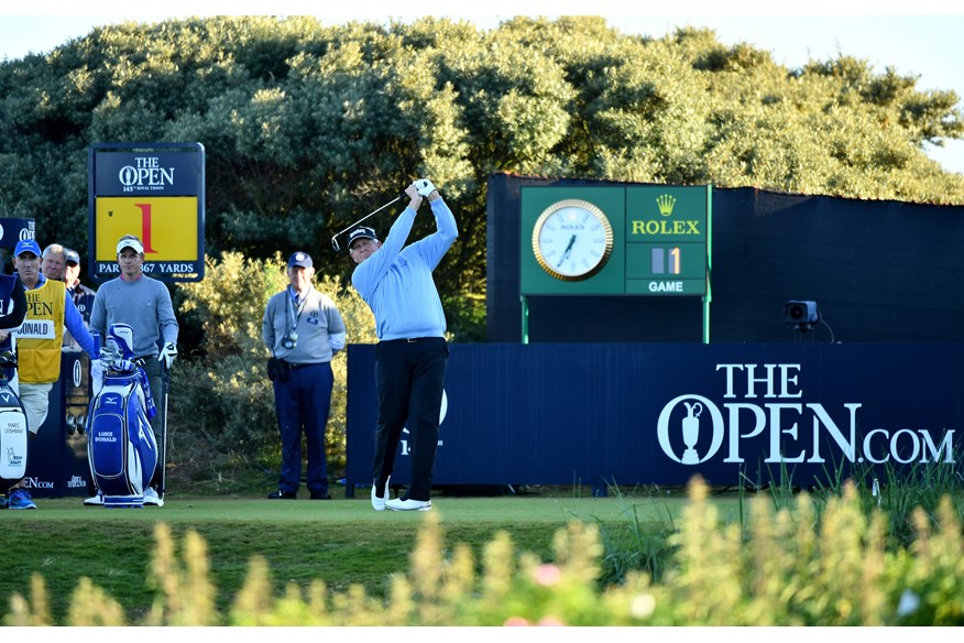 Colin Montgomerie hit the opening tee shot at Royal Troon in the 2016 Open Championship.