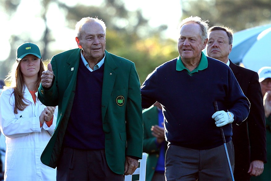 Jack Nicklaus and Arnold Palmer at the Masters