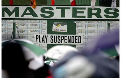 If play is suspended at The Masters, patrons have to leave the property