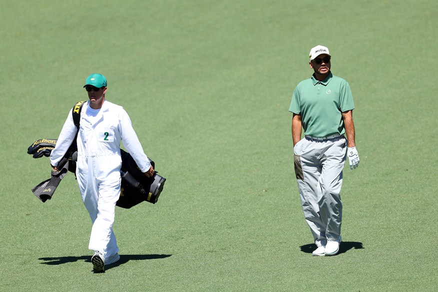 The baggy Malbon pants returned for Jason Day in the third round of The Masters.