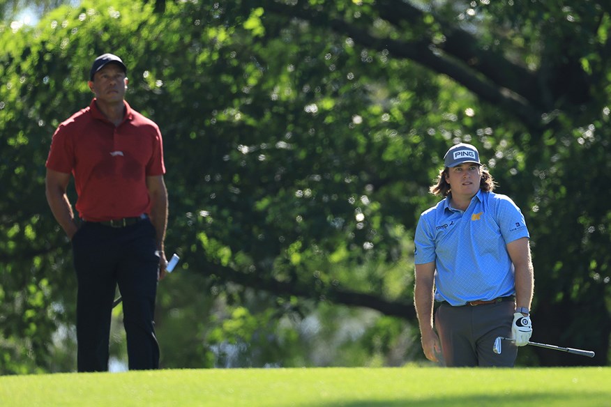 Tiger and Shipley playing together on Sunday at the Masters