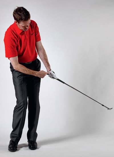 Maintain the loft on the clubface right through to the end to help keep that left arm firm