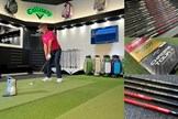 Neil Wain testing the best iron shafts at the Callaway European HQ in Chessington, UK.