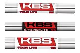 A close up of the KBS Tour, S-Taper and C-Taper iron shaft bands