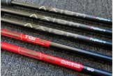 The after-market Fujikura Axiom and KBS graphite shafts used in this test.