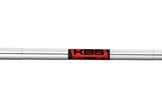 A close up of the KBS Tour Iron shaft band