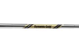 A close up of the True Temper Dynamic Gold Tour Issue shaft band