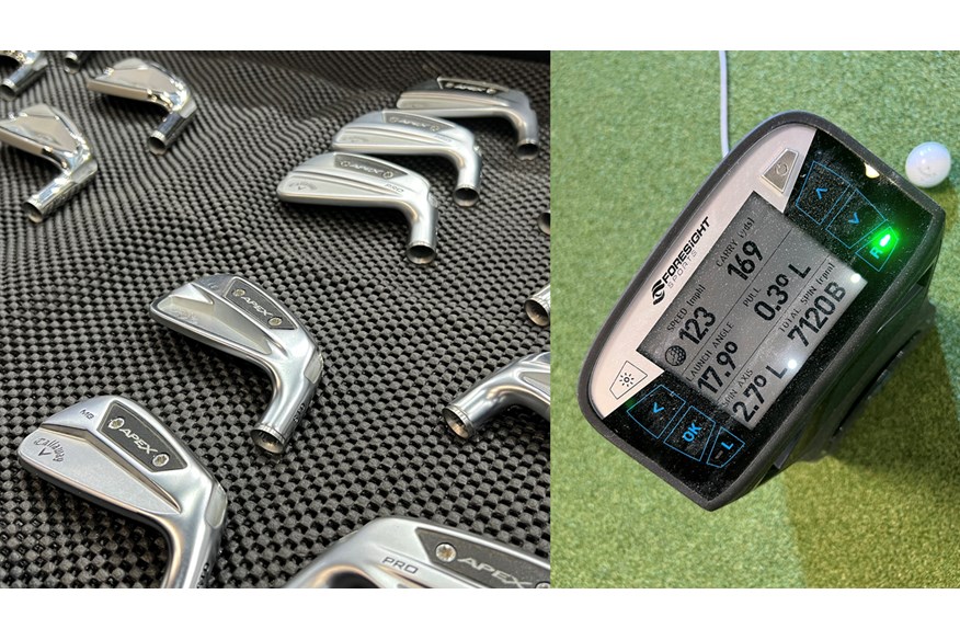 The Callaway Apex 24 CB iron and Foresight QC Quad launch monitor used in this test.