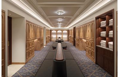 New locker area in the clubhouse of St Andrews