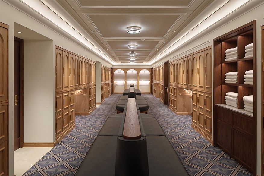 New locker area in the clubhouse of St Andrews