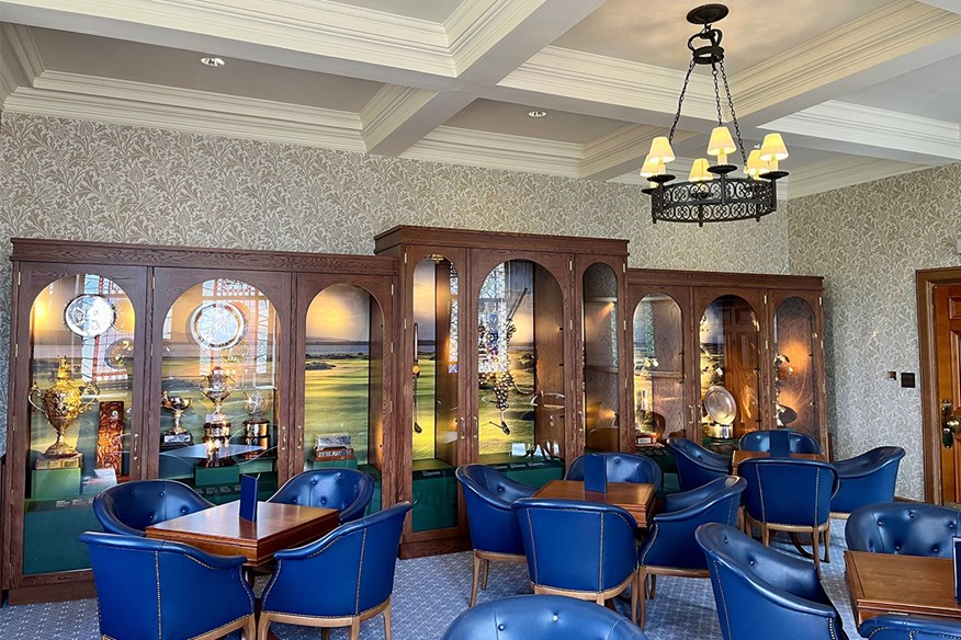 Trophy room in the clubhouse of St Andrews