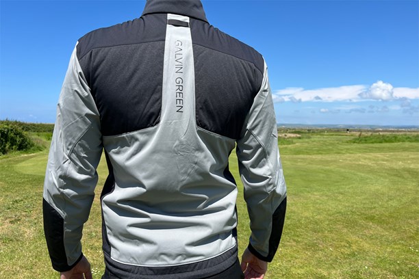 The back of the Galvin Green Layton jacket