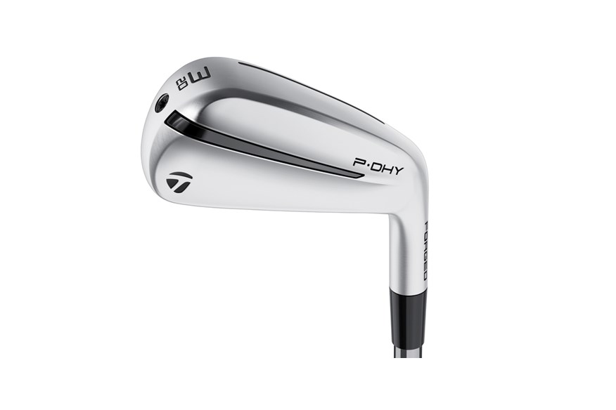 A close up of the shape of the head of the TaylorMade 2024 P-DHY Utility Iron