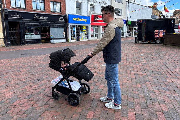 Today's Golfer Digital Editor Rob Jerram wearing the Nike Air Pegasus '89 G shoes during a morning walk with his daughter.