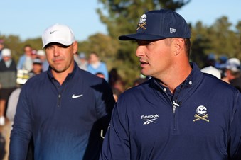 Brooks Koepka and Bryson DeChambeau are two of the 16 LIV golfers at the PGA Championship.