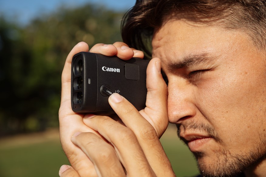 The Canon Powershot Golf Laser Rangefinder is the first to have a built-in camera!