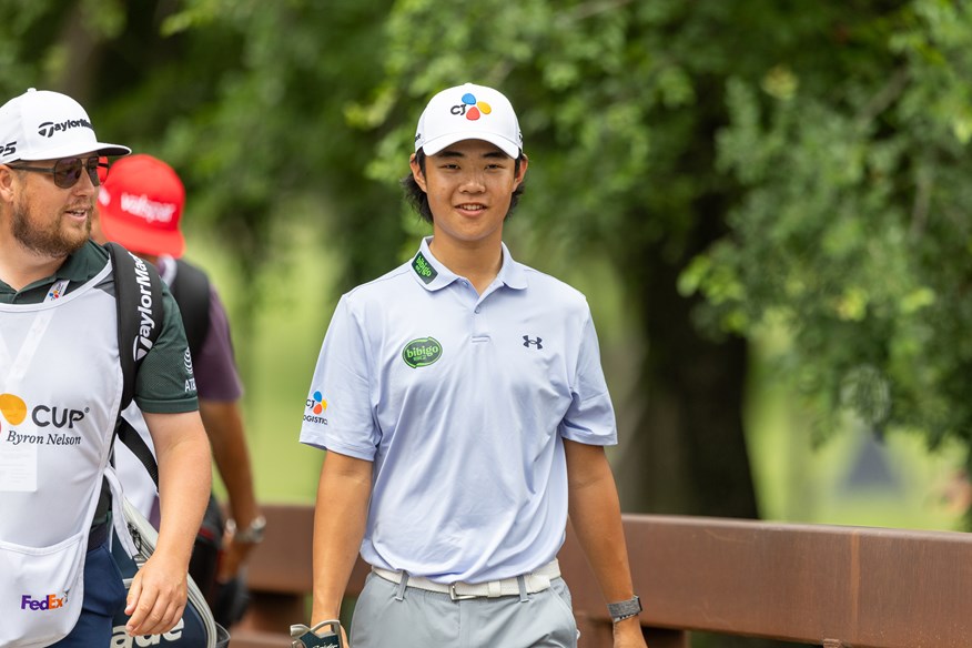 Kris Kim looked far from stressed during his incredible PGA Tour debut