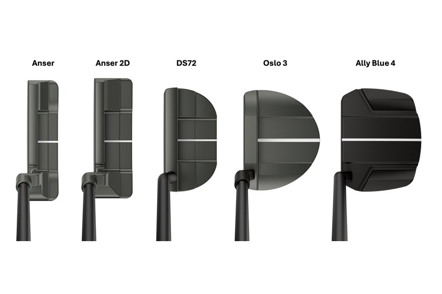 All five Ping PLD 2024 putters at address